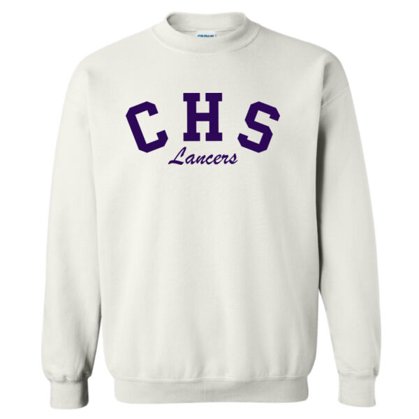 CHS Lancers Script Pullover Sweatshirt - White Thumbnail